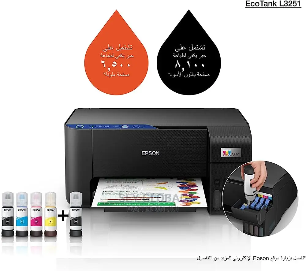 Epson Ecotank L3251 4in1 Color Wifi Printer - Image 2