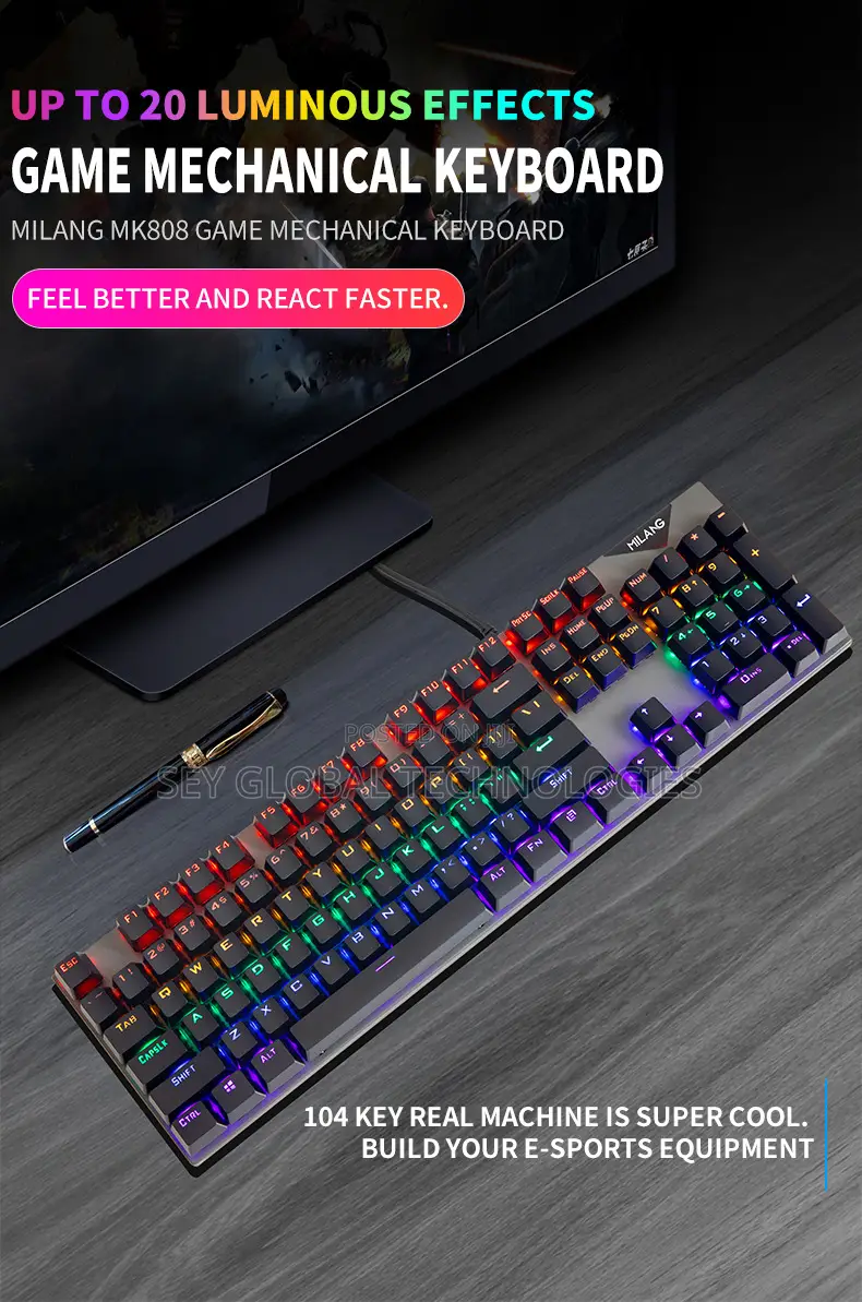 MILANG Gaming Wired Keyboard Mouse With Cool RGB Backlight - Image 2