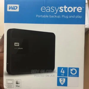 WD Easystore 4TB HDD (Hard Drive) USB 3.0 Data Transfer Rate Up to 5gbps